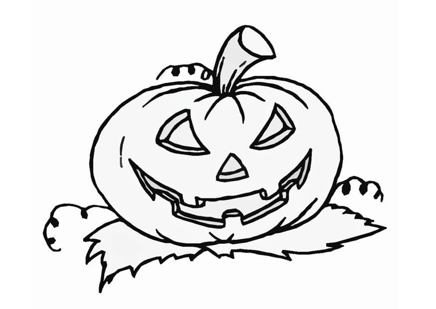 Coloring page jack-o-lantern