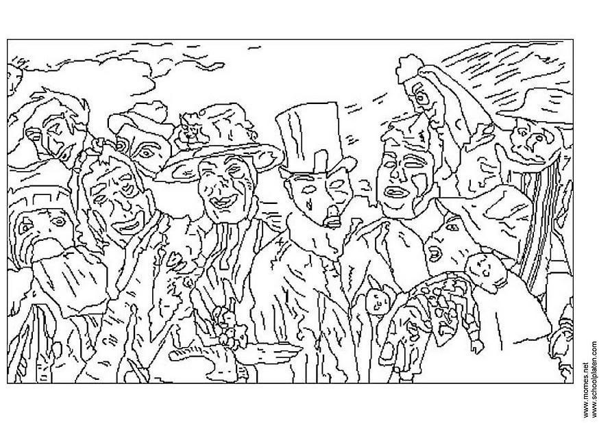 Coloring page james ensor