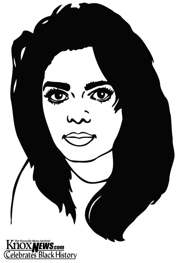 Coloring page janet jackson