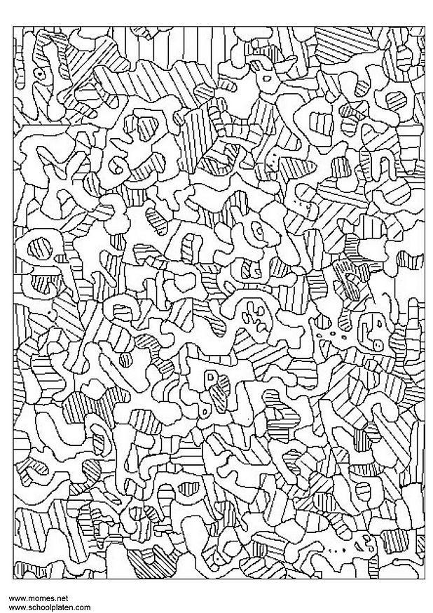 Coloring page jean dubuffet