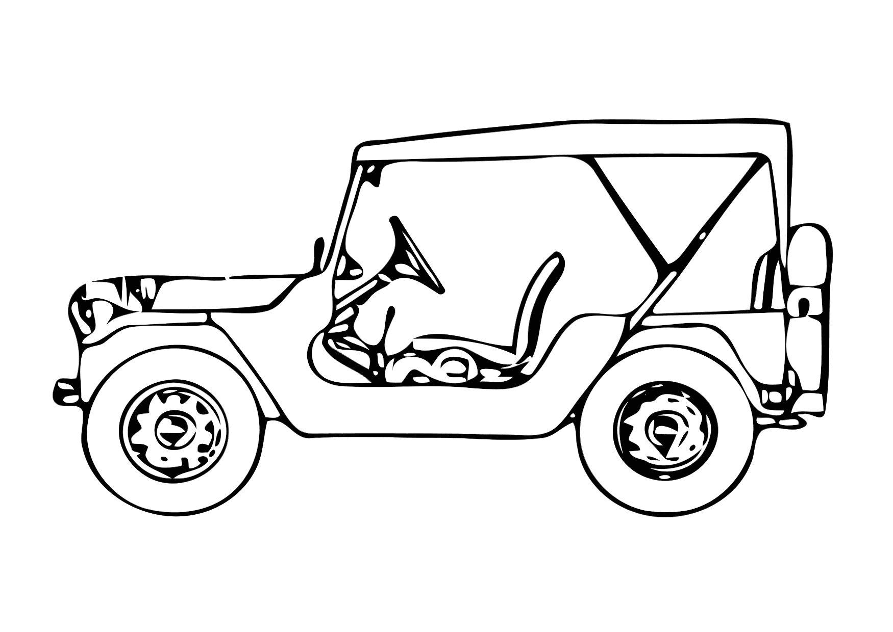 Coloring page jeep