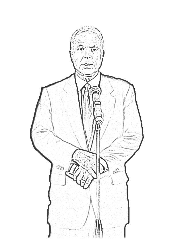 Coloring page john mccain