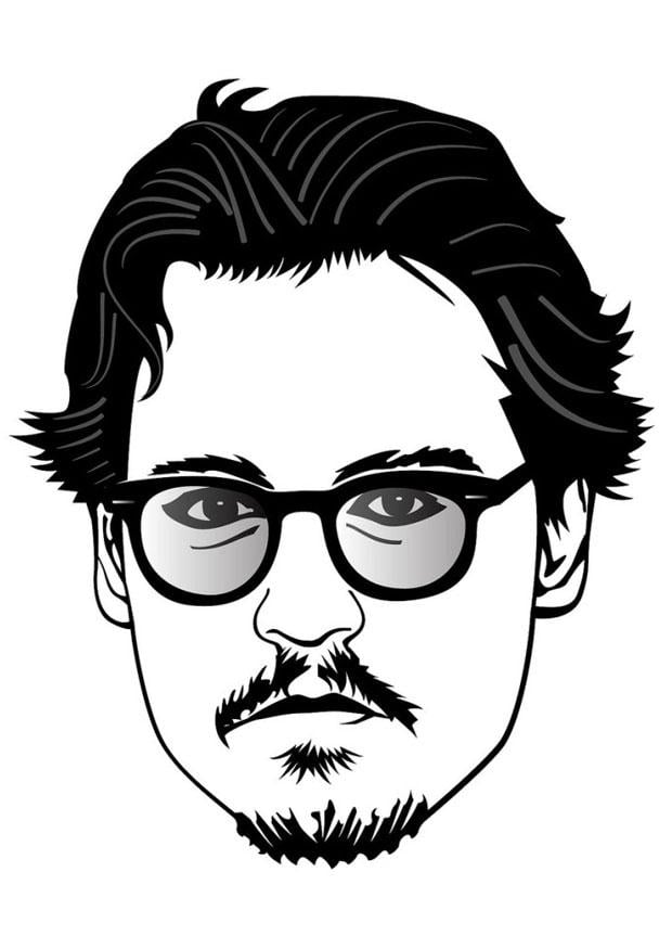 Coloring page johnny depp