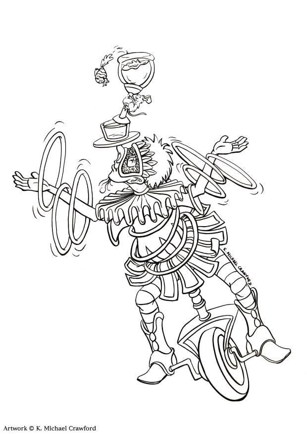 Coloring page juggler