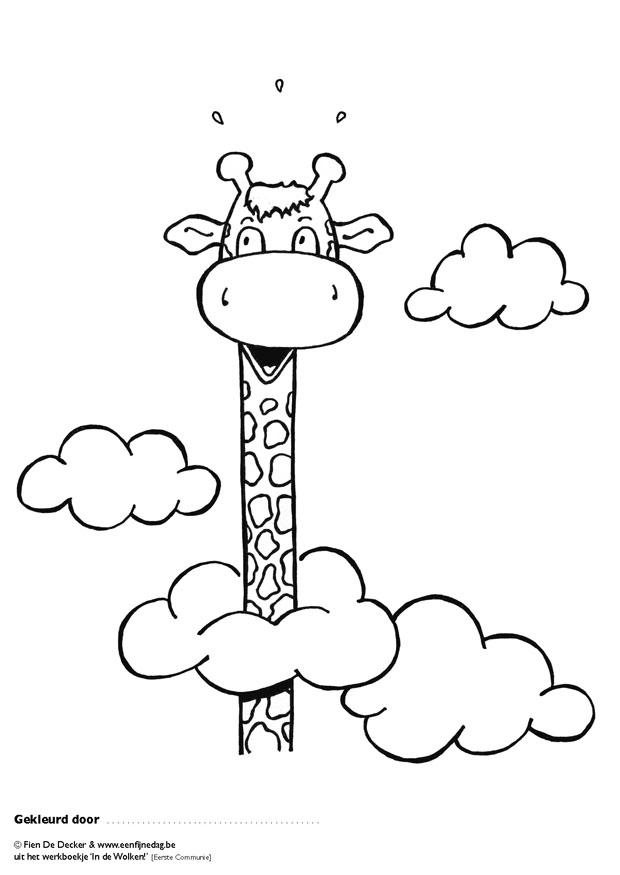 Coloring page jules is in the clouds