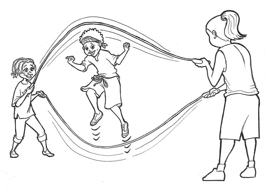 Coloring page jump rope