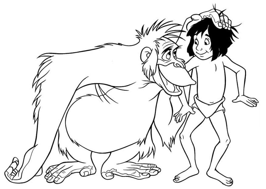 Coloring page jungle book