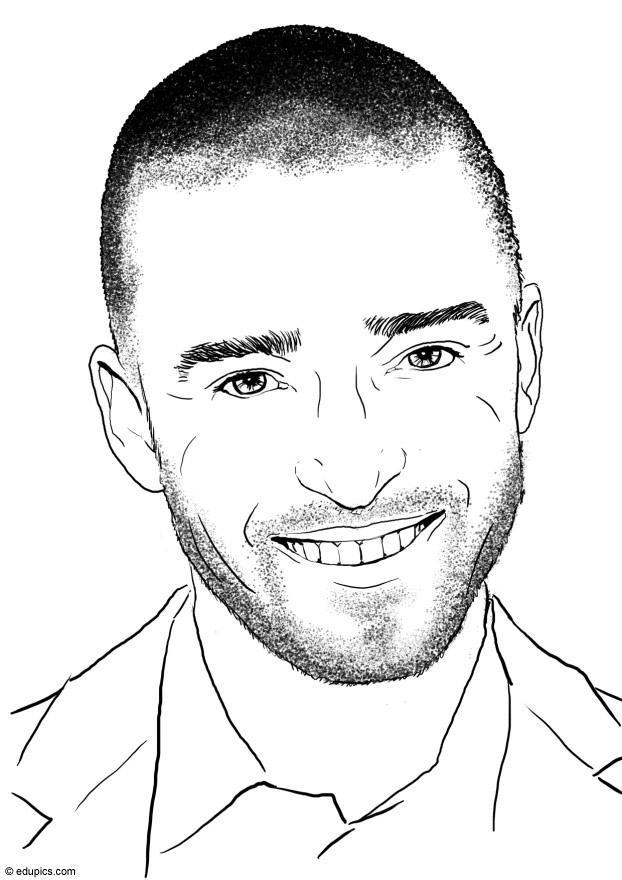 Coloring page justin timberlake