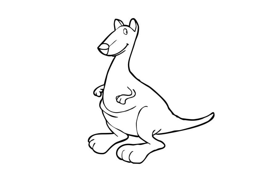 Coloring page kangaroo