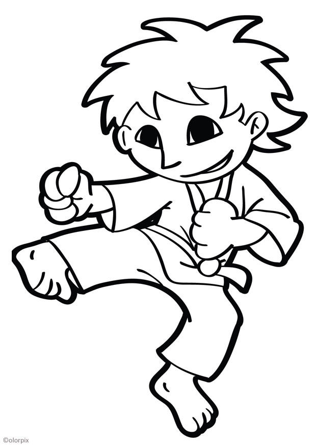 Coloring page karate