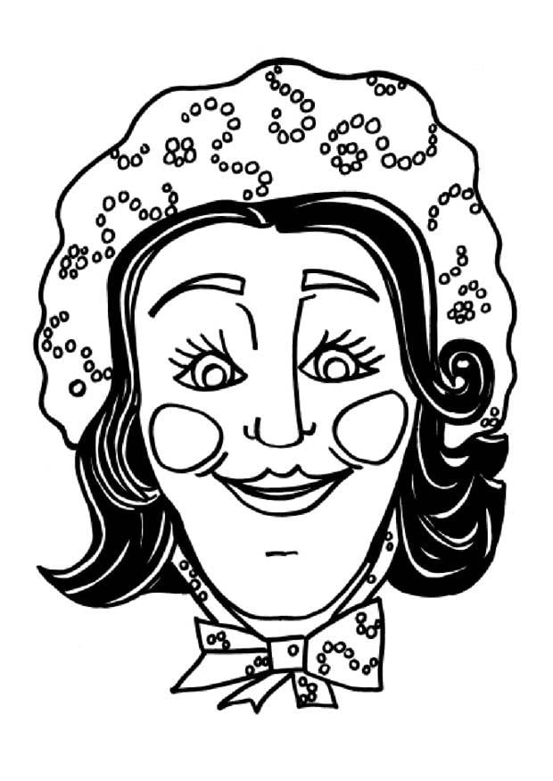 Coloring page katrijn mask