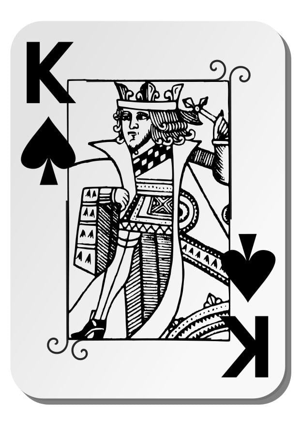 Coloring page king of spades