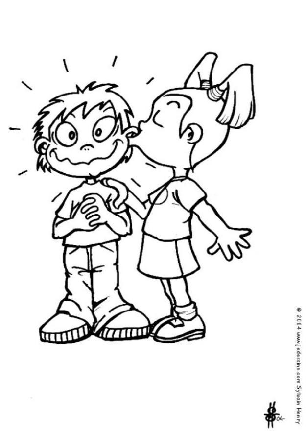 Coloring page kiss