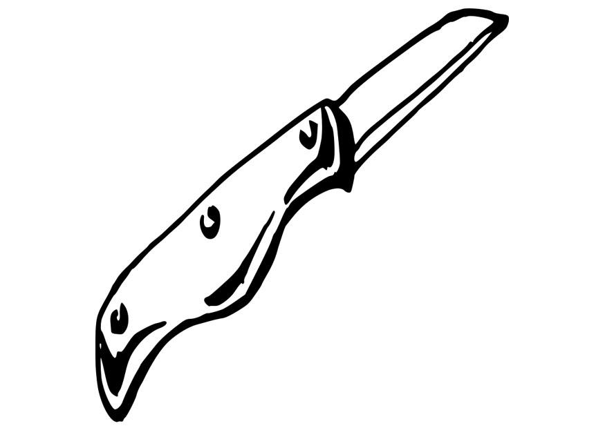 Coloring page knife