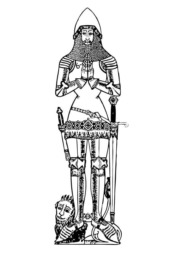 Coloring page knight