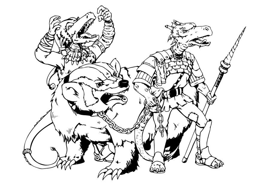 Coloring page kobold