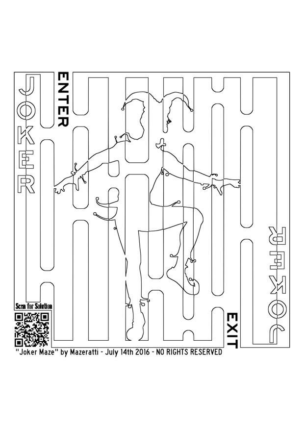 Coloring page labyrinth - harlequin