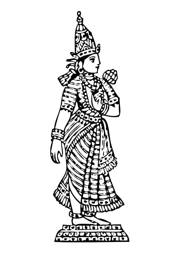 Coloring page lakshmi