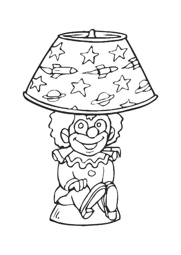 Coloring page lamp