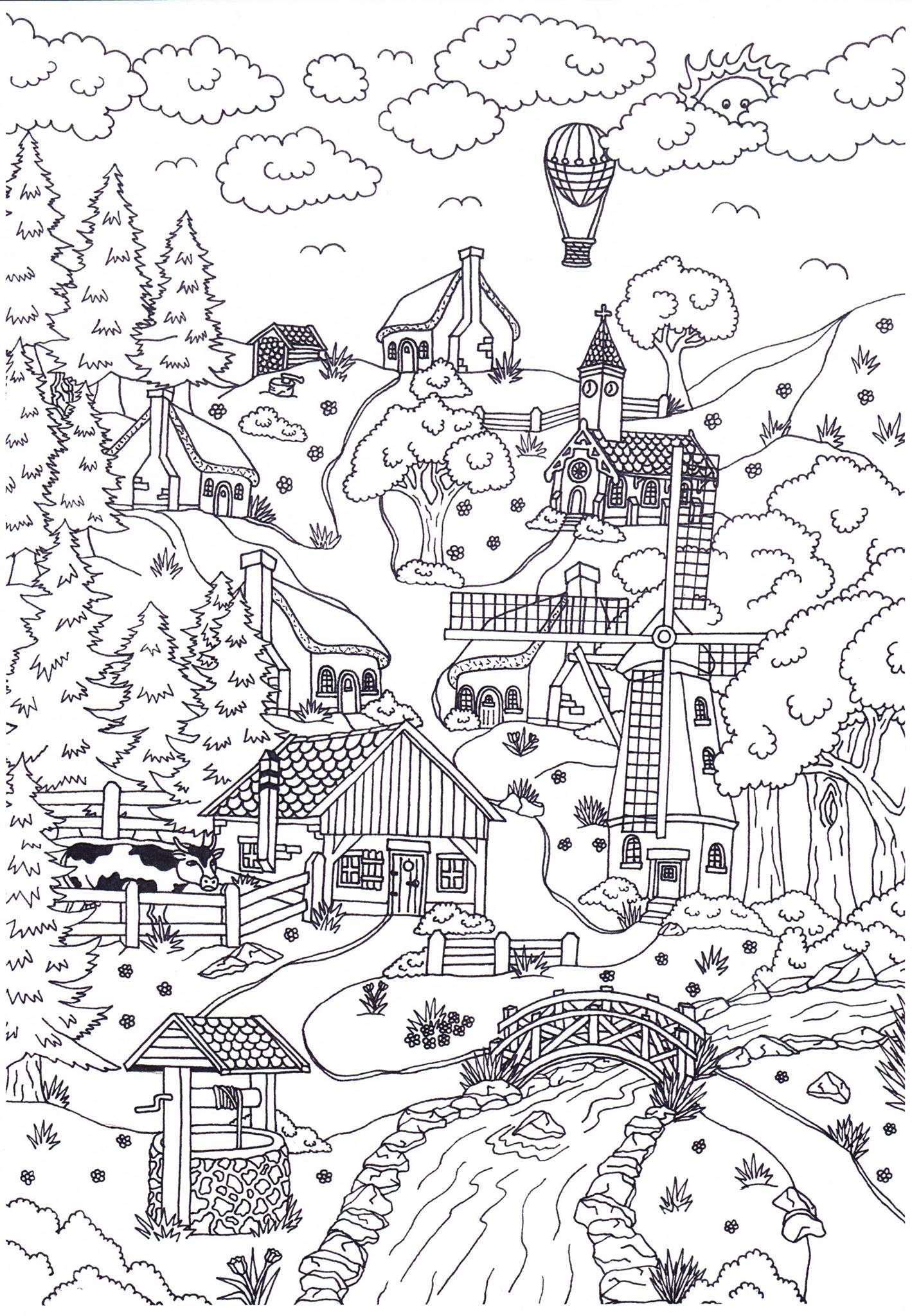 Coloring page landscape