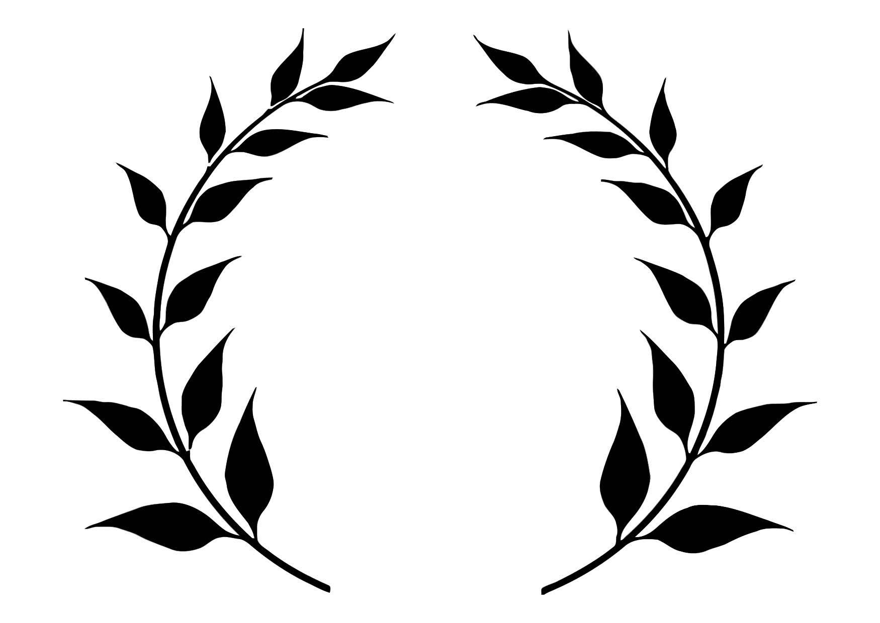 Coloring page laurel leaf crown