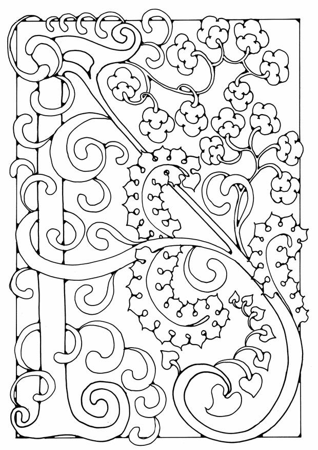 Coloring page letter - a