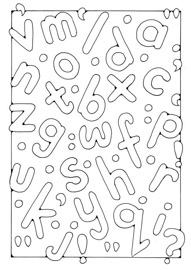 Coloring page letters