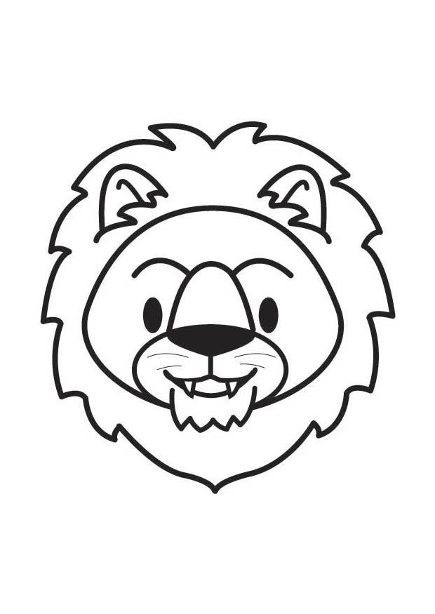 Coloring page lion head