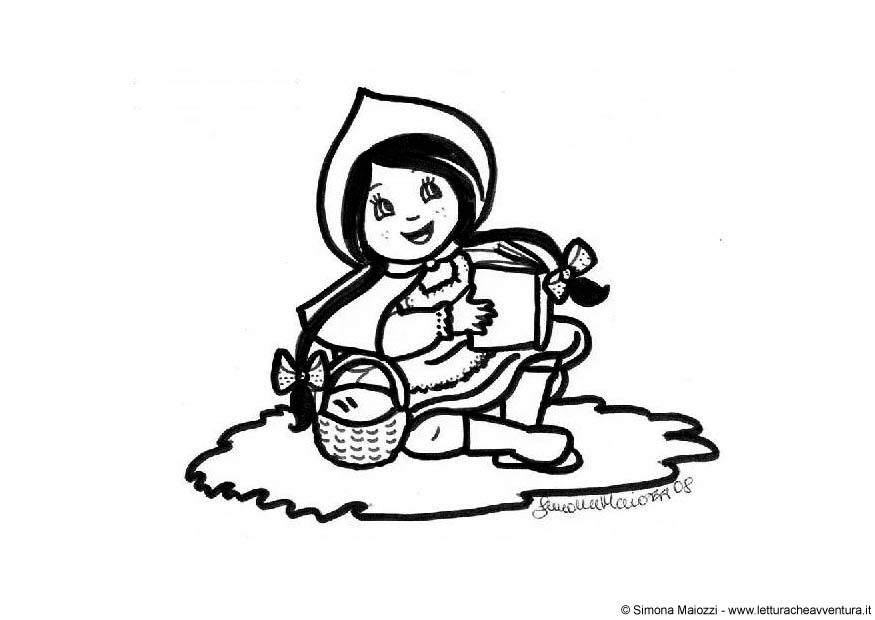 Coloring page little red riding hood