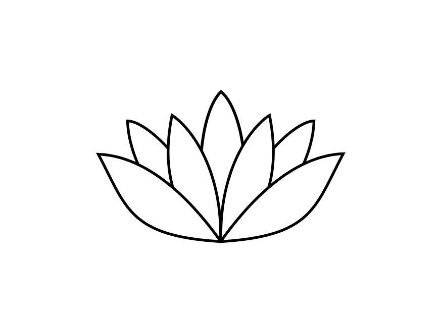 Coloring page lotus flower