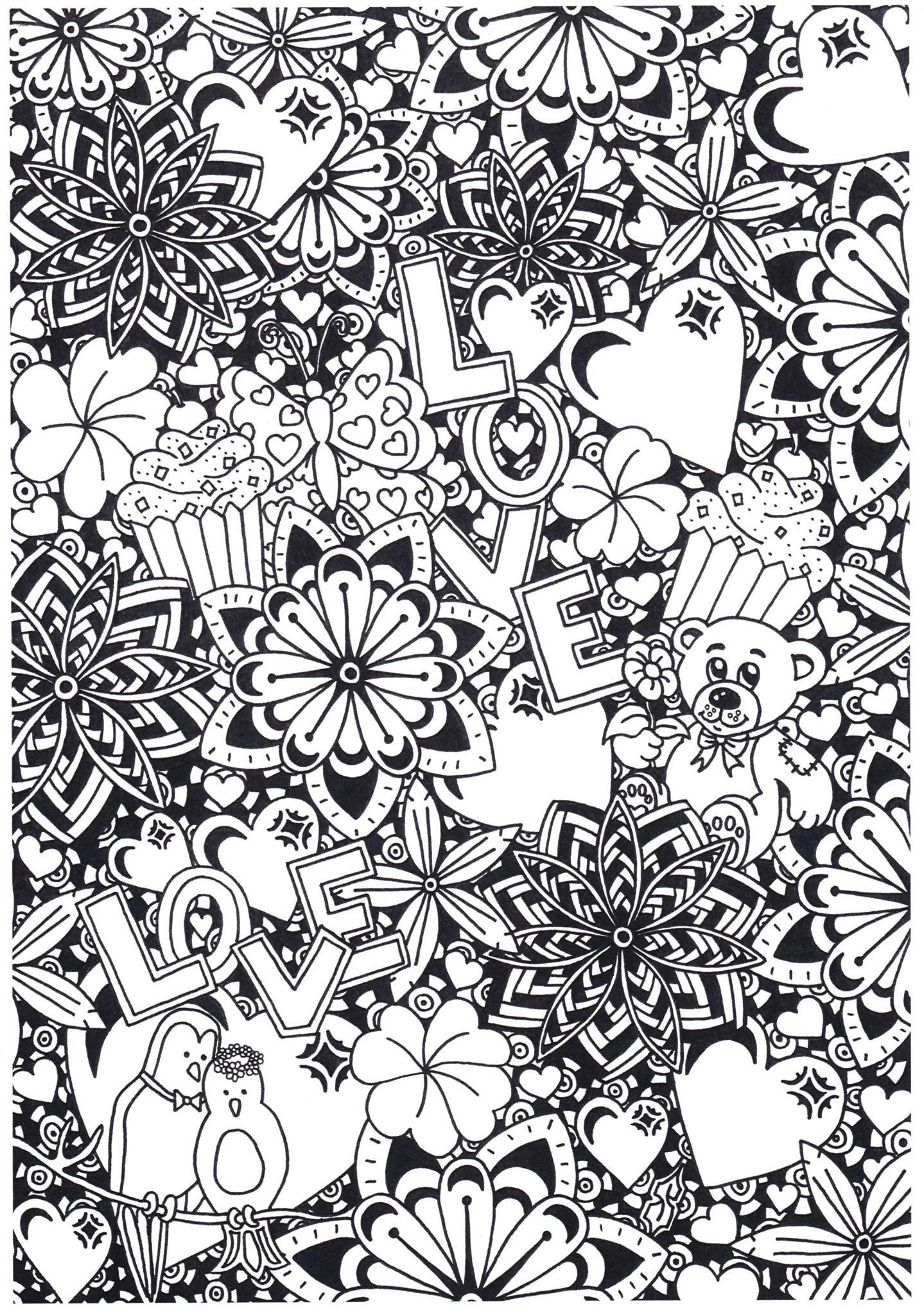 Coloring page love