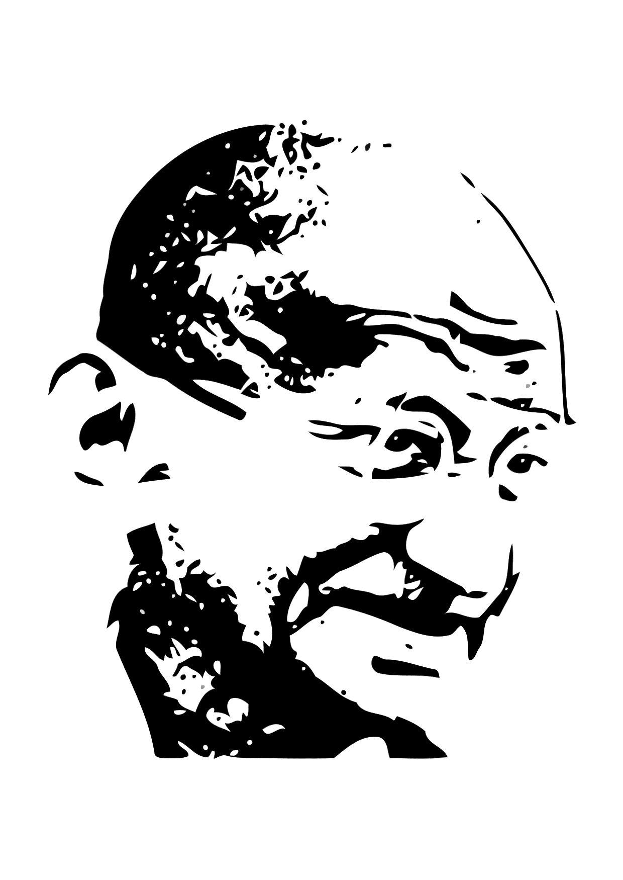 Coloring page mahatma gandhi