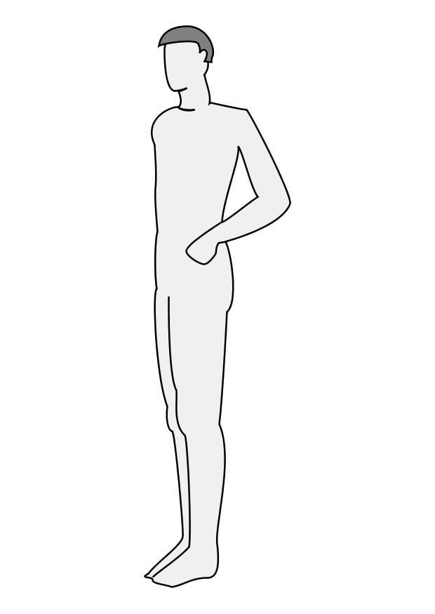 Coloring page man profile