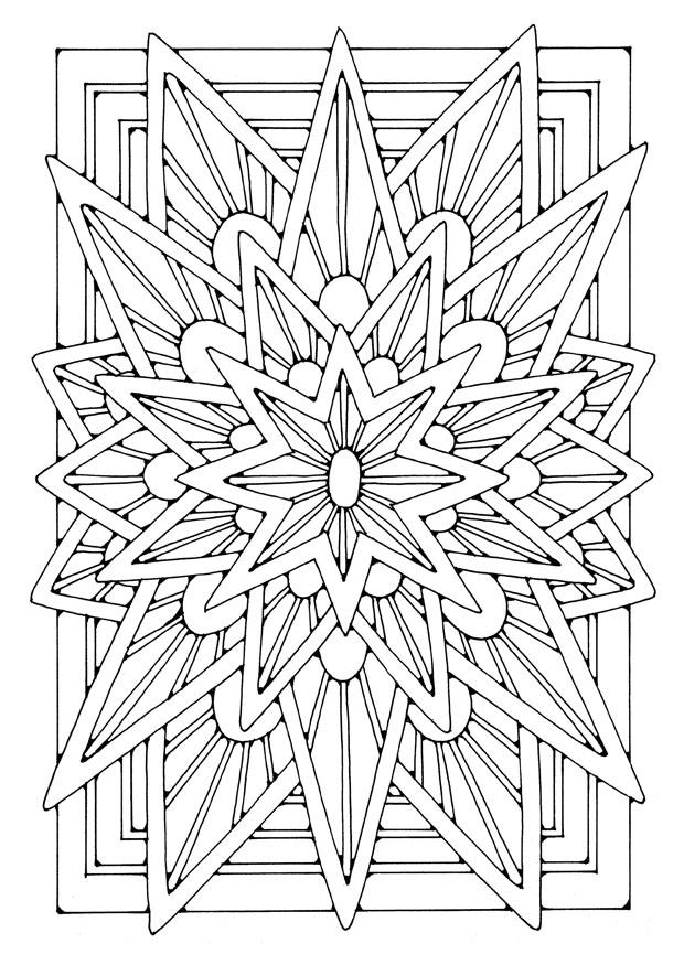 Coloring page mandala - star