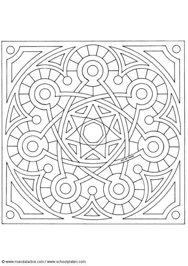 Coloring page mandala 1502b