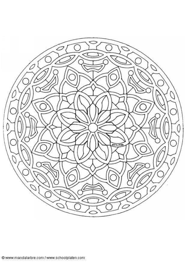 Coloring page mandala-1602c