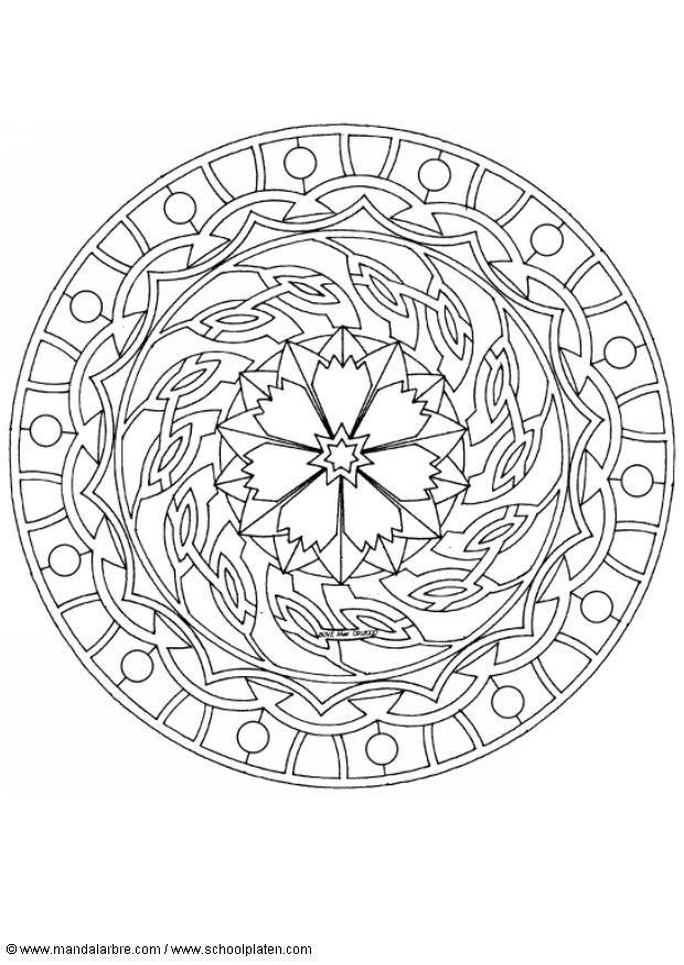 Coloring page mandala-1602d