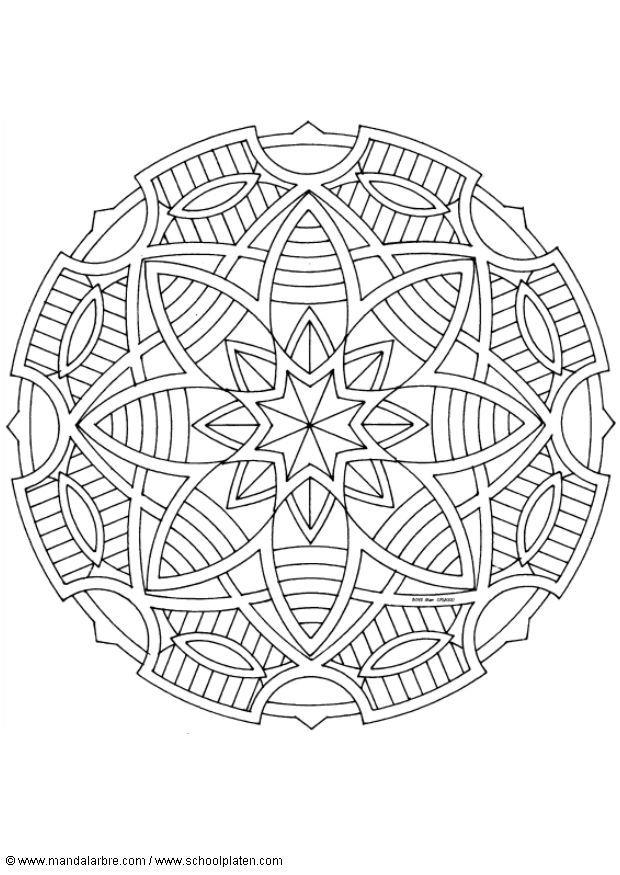 Coloring page mandala-1602f