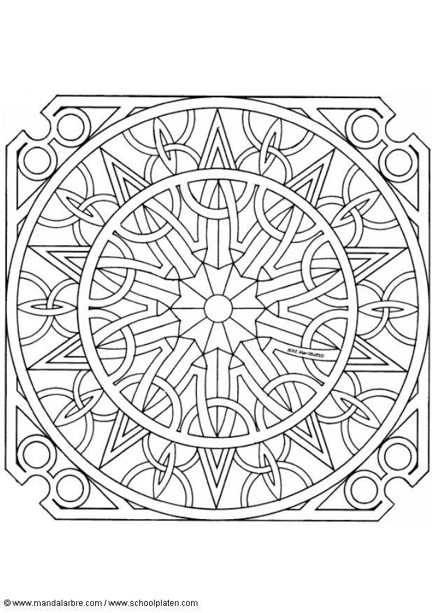 Coloring page mandala-1602h