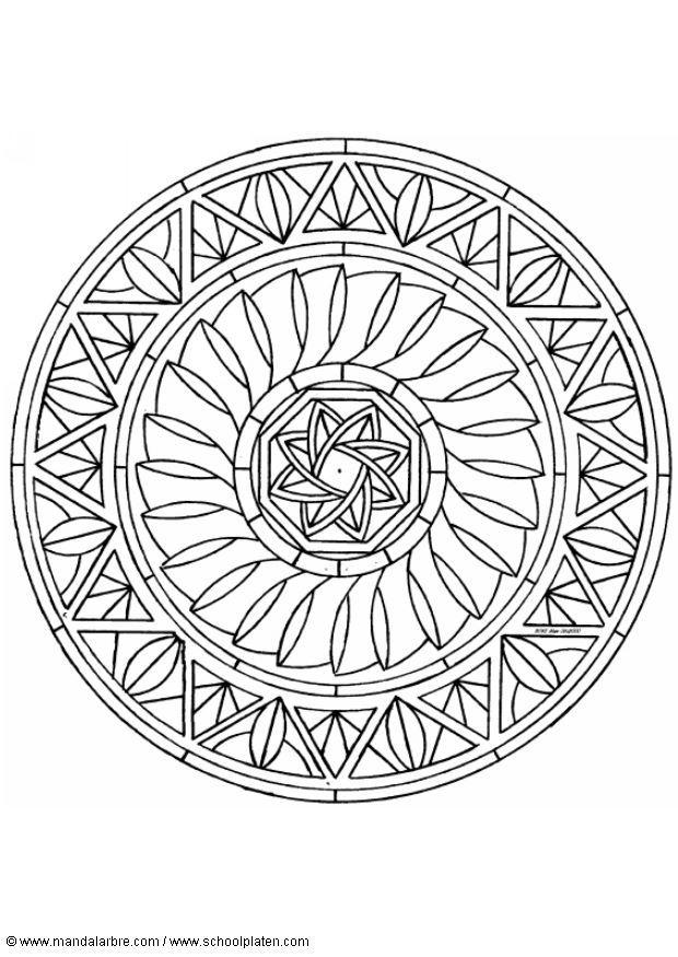 Coloring page mandala-1602k