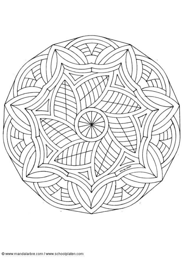 Coloring page mandala-1602m