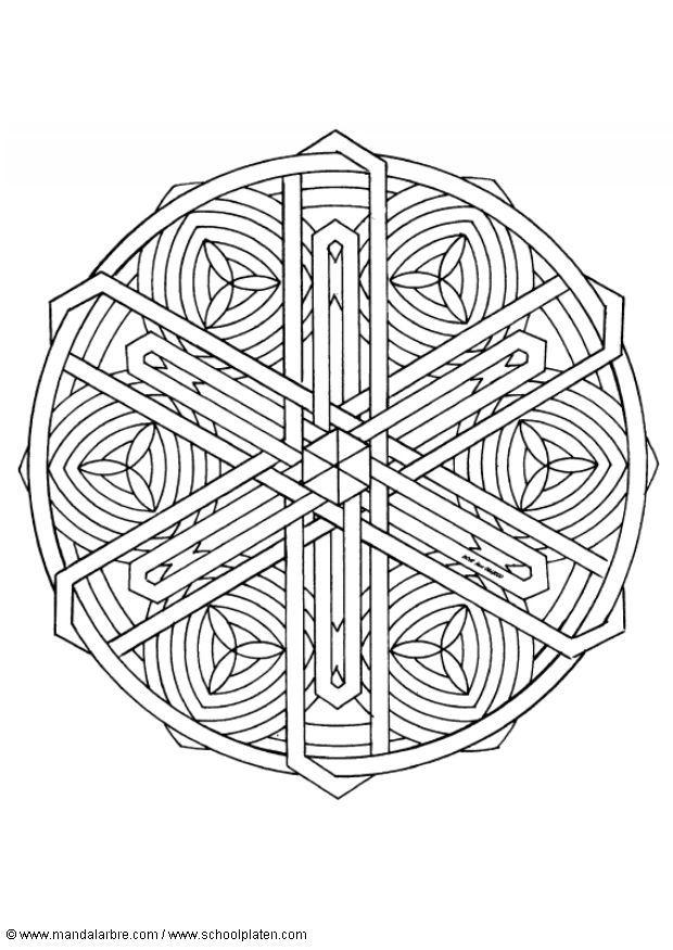 Coloring page mandala-1602n