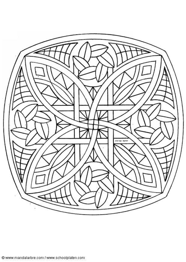 Coloring page mandala-1702a