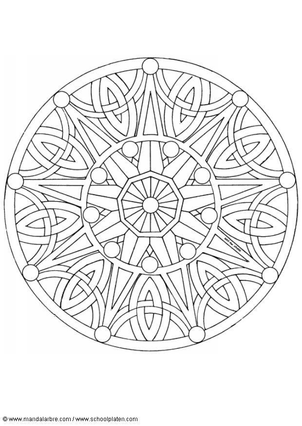 Coloring page mandala-1702b