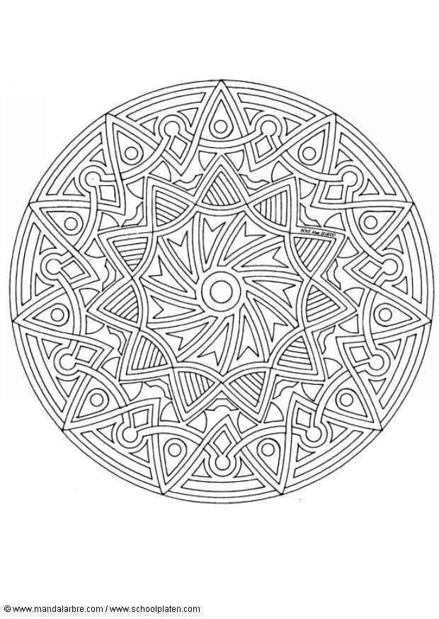 Coloring page mandala-1702f