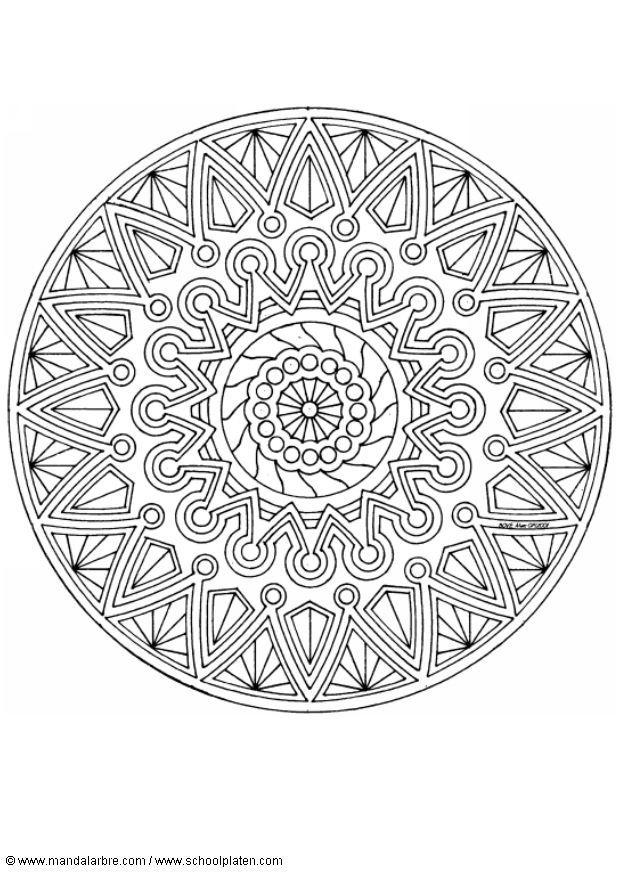 Coloring page mandala-1702i