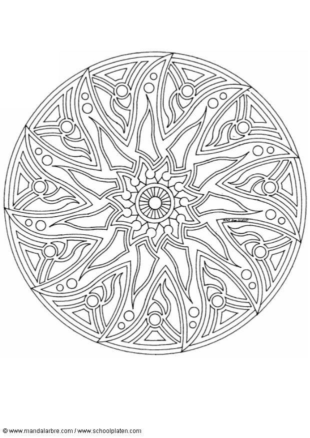 Coloring page mandala-1702p