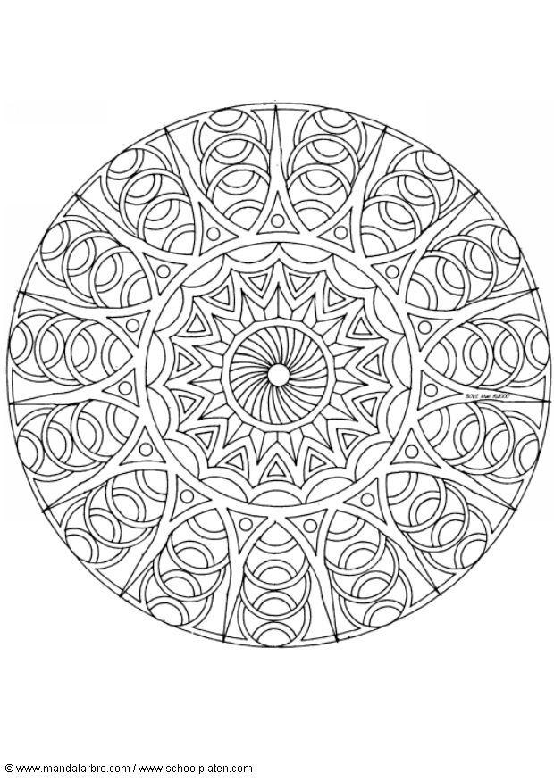 Coloring page mandala-1702u