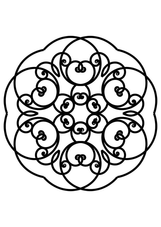 Coloring page mandala