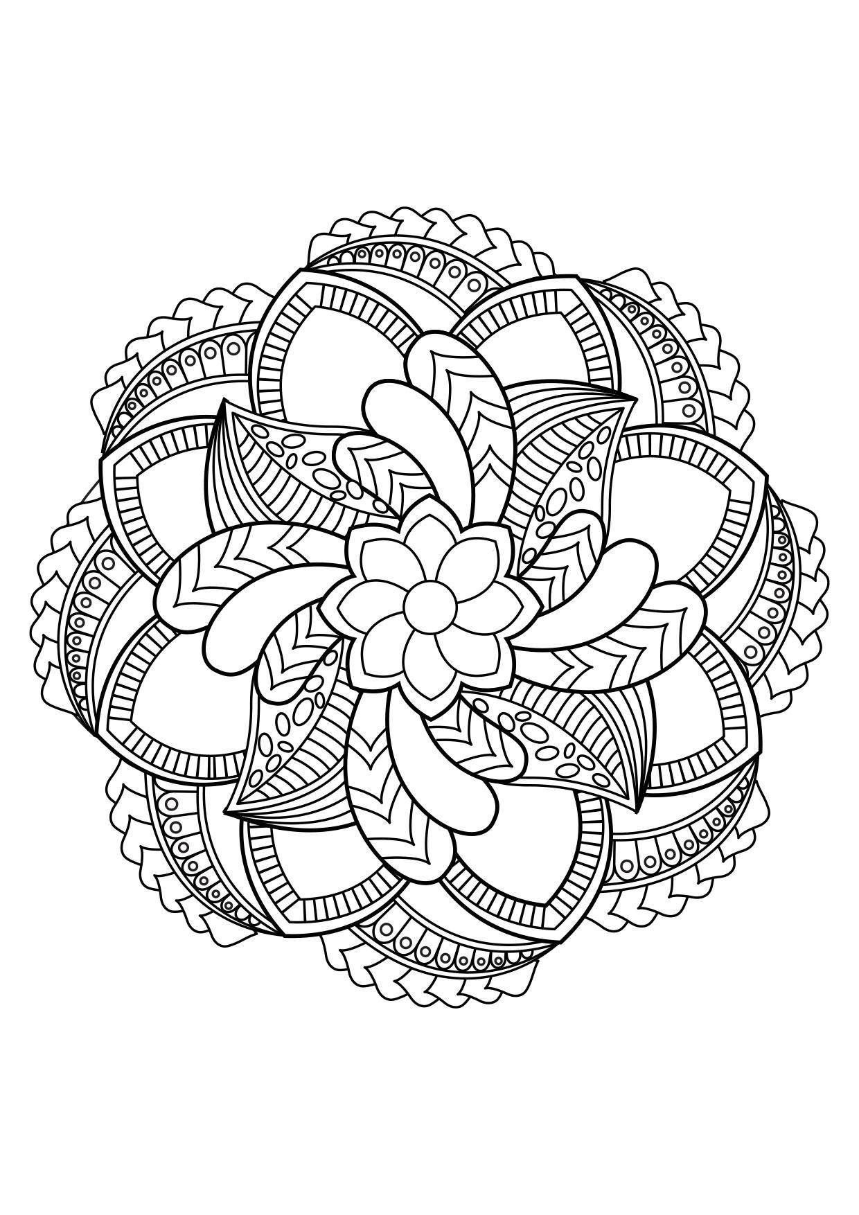 Coloring page mandala